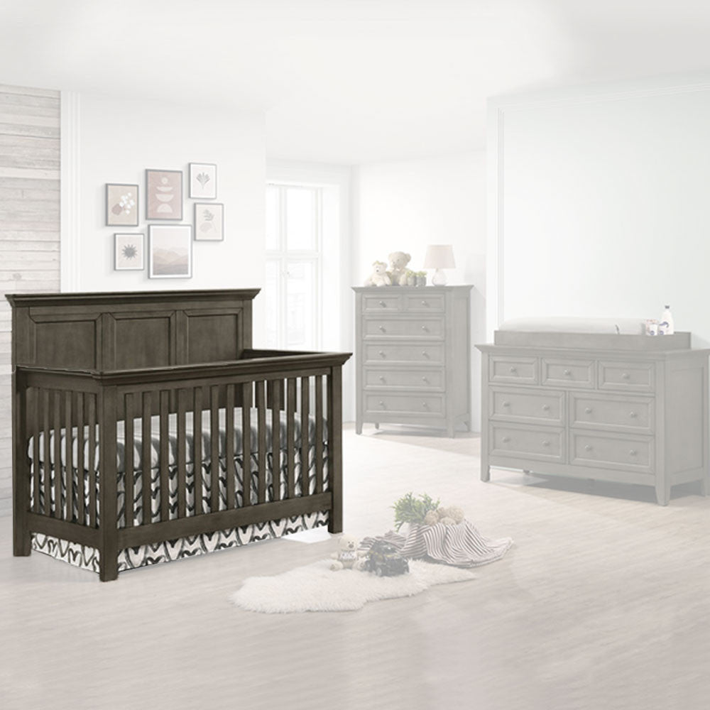 Westwood San Mateo-Nursery Convertible Crib In Grey- Bambi Baby