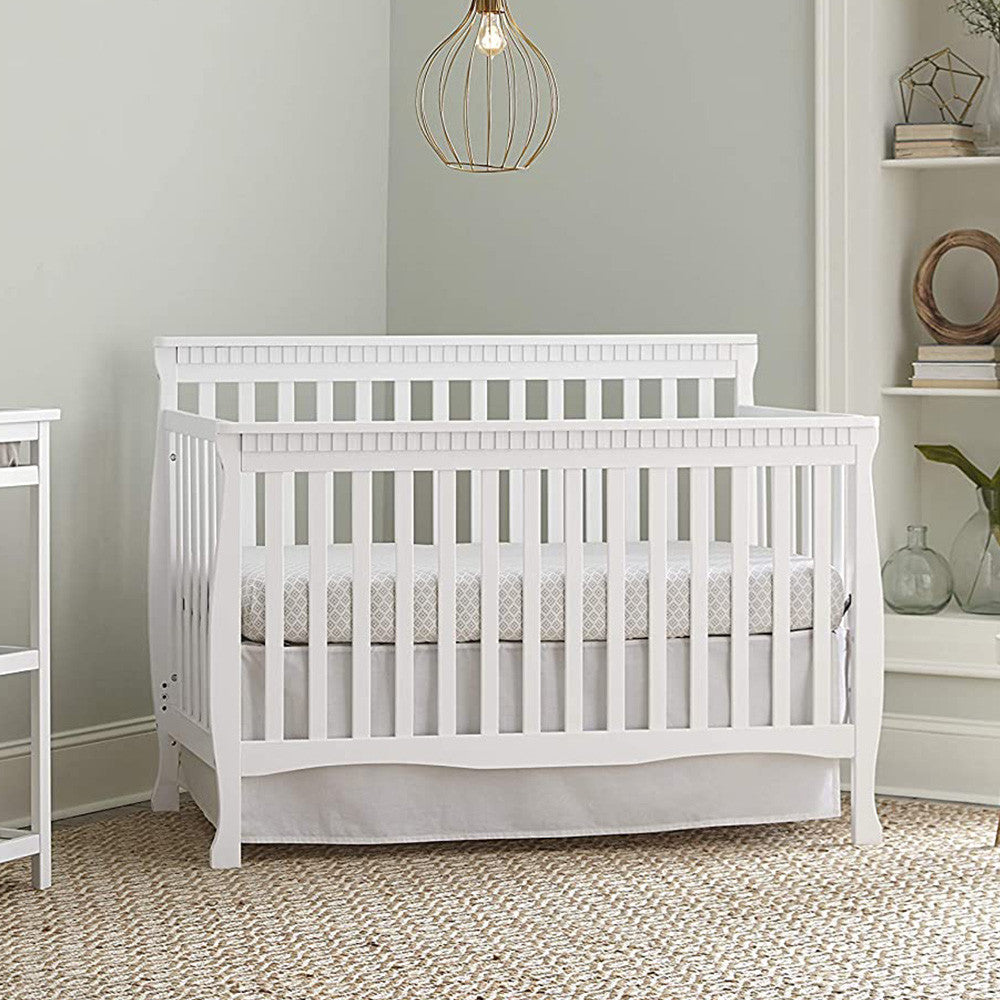 Cuna convertible de láminas Westwood Emery en color blanco- Bambi Baby