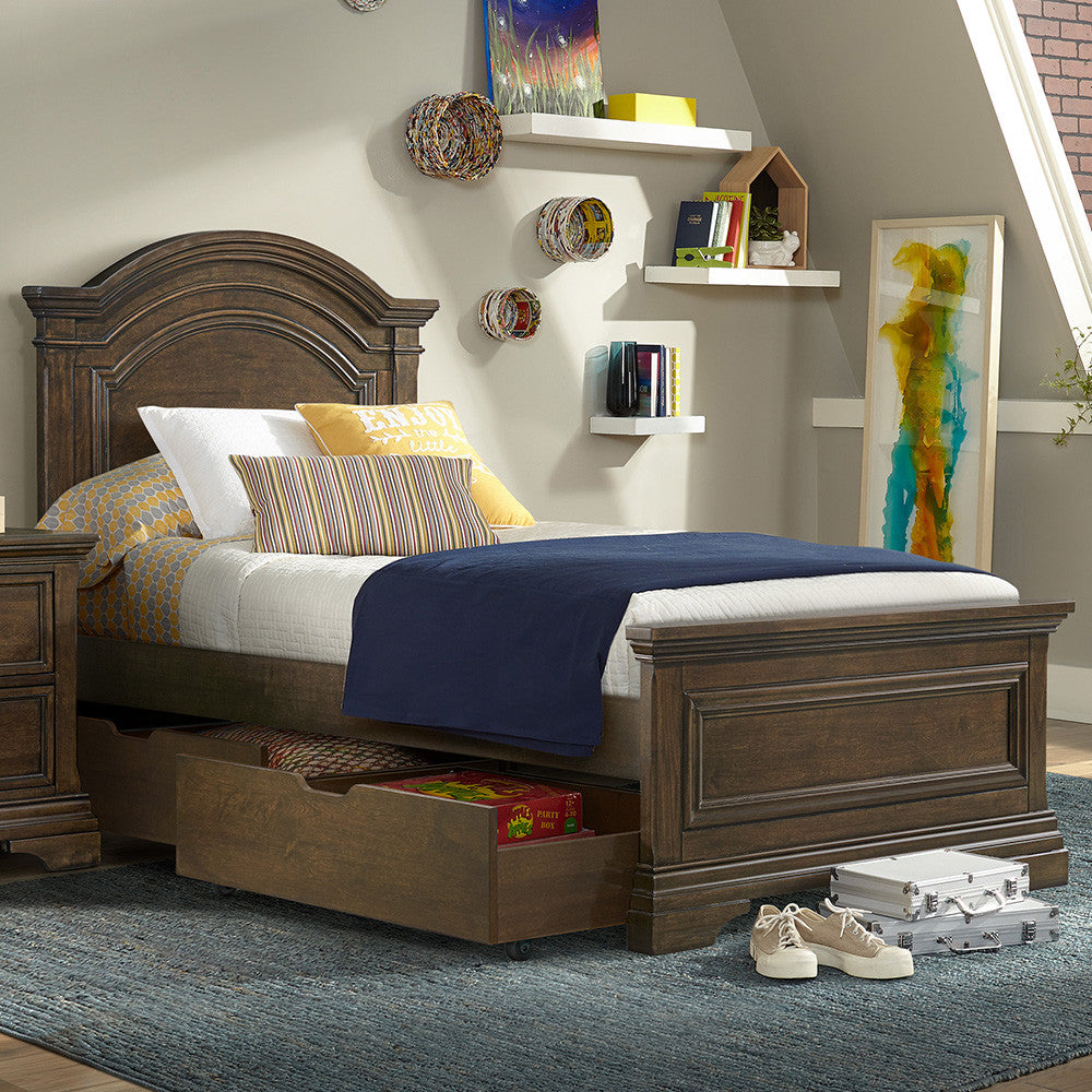 Cama individual completa Westwood Olivia Youth Arch Top en palisandro- Bambi Baby