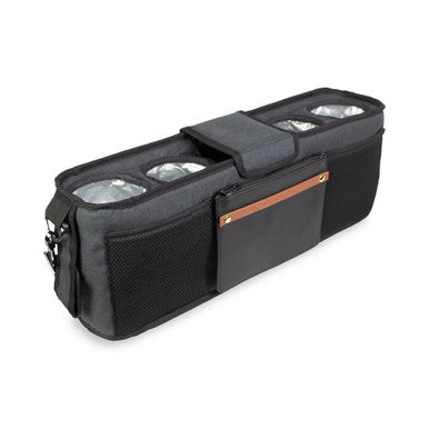 Wonderfold Parent Console with 4 Insulated Cup Holders - Black- Bambi Baby