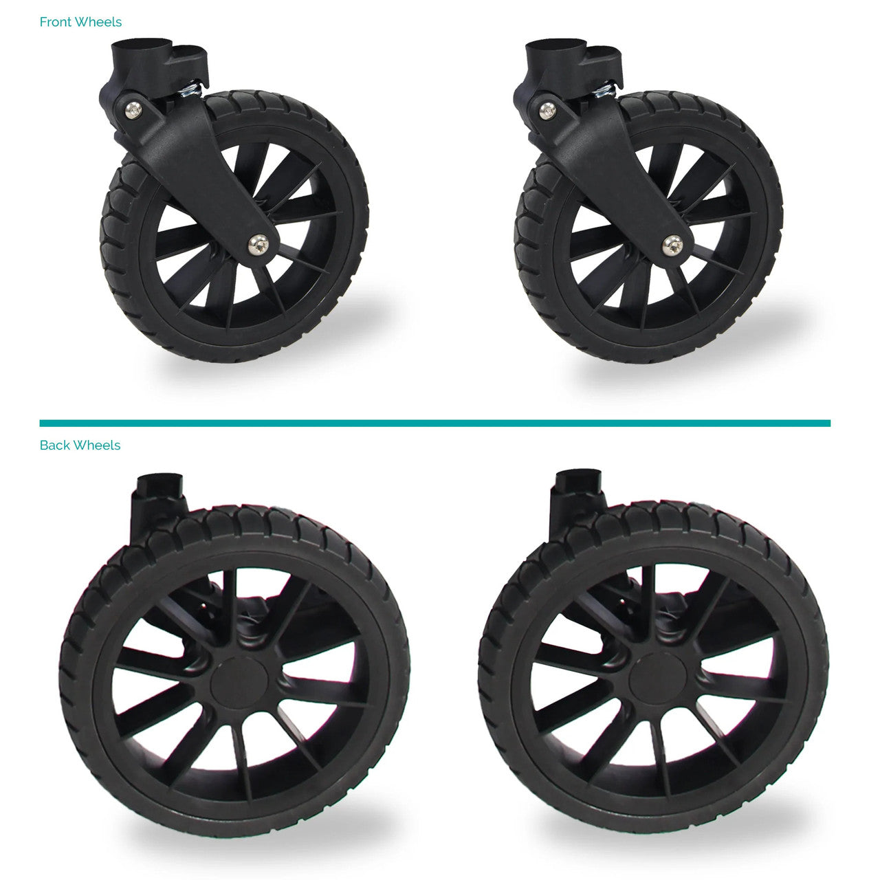 Wonderfold W4 All Terrian XL Wheels with PU Tires- Bambi Baby