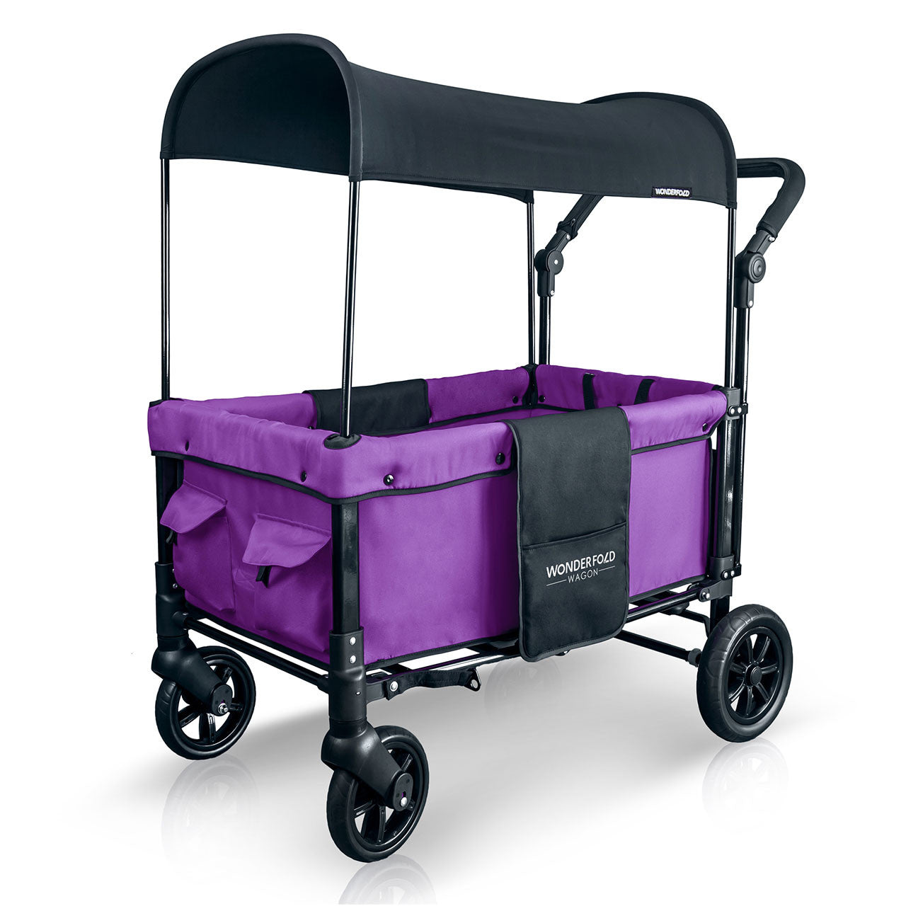Wonderfold W1 OG Double Stroller Wagon in Cobalt Violet - Bambi Baby