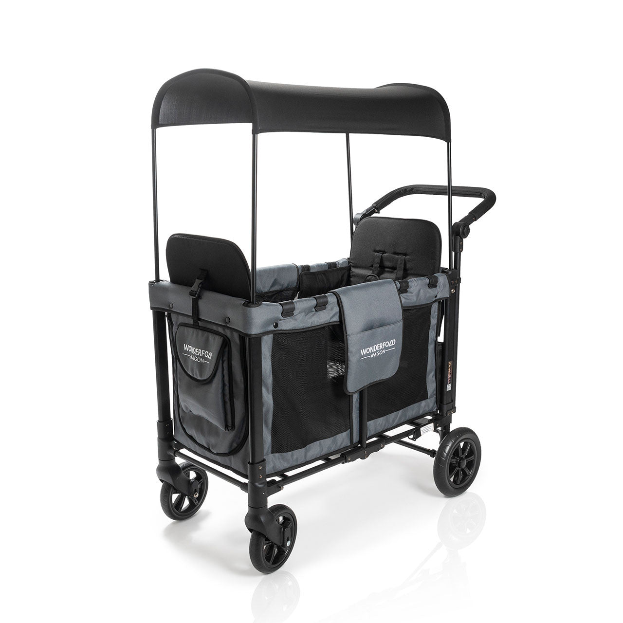 Cochecito doble Wonderfold W2 Elite en gris carbón- Bambi Baby