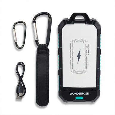 Wonderfold Solar Wireless Charger Power Bank with LED Lights and Phone Holder- Bambi Baby