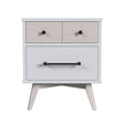 Mesa de cabeceira Westwood Rowan com 2 gavetas em linho cinza - Bambi Baby