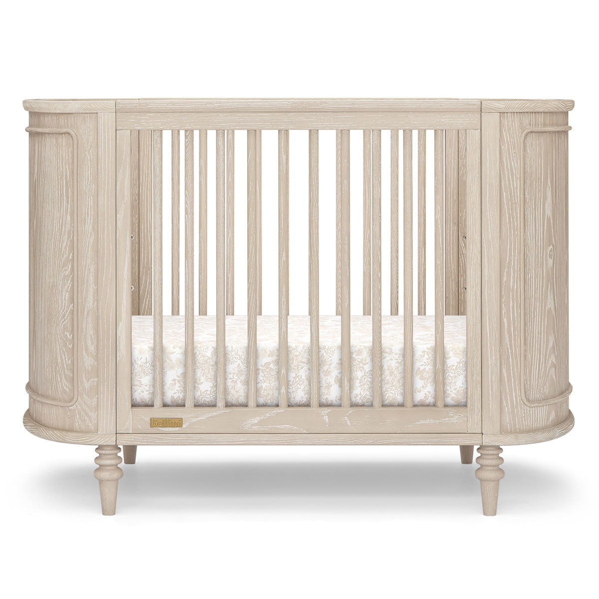 Bellini Provence 4-in-1 Oval Convertible Crib & Breathable Luxury Mattress- Bambi Baby