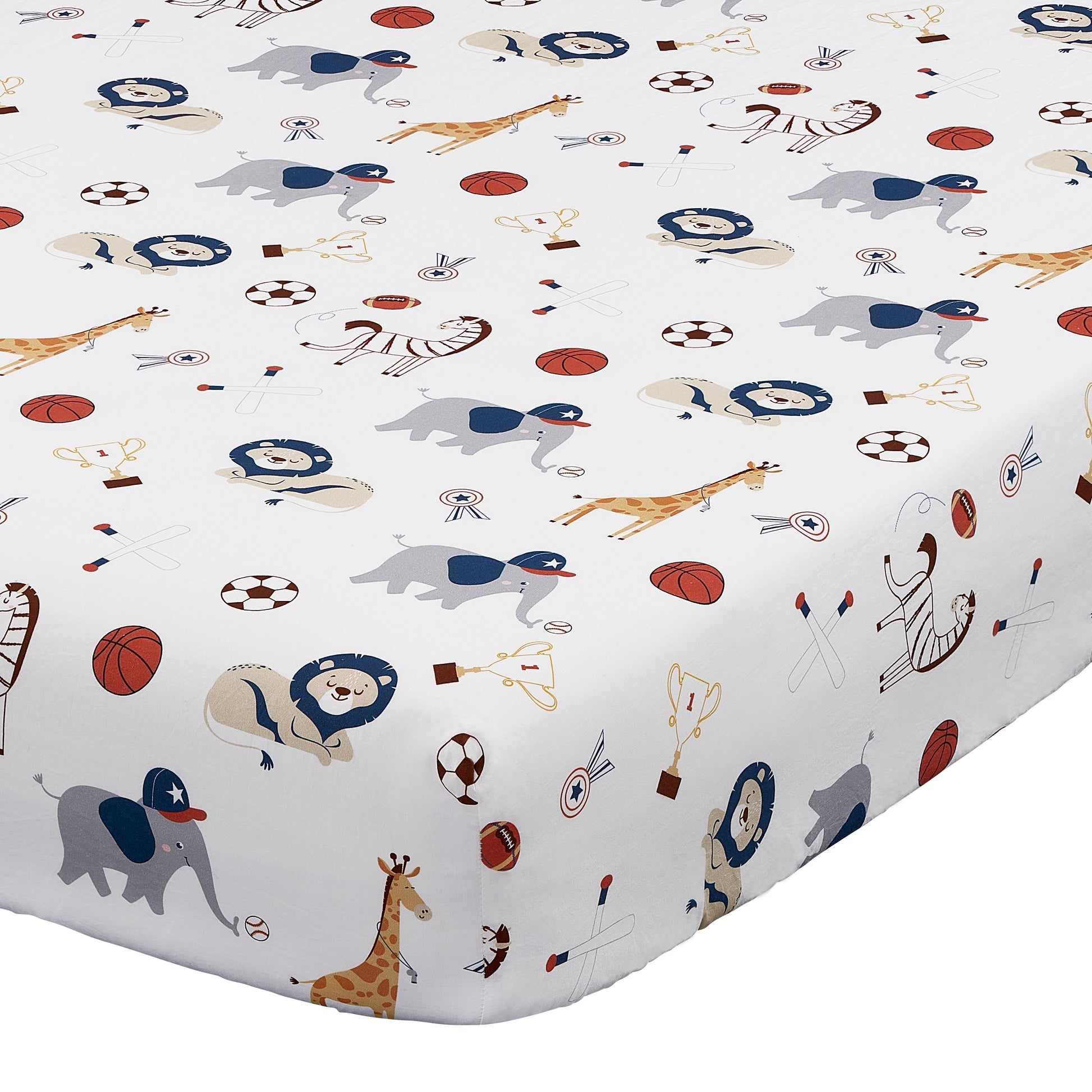 Oxford Baby Zoo Sports 3 pc Baby Crib Nursery Bedding Set- Bambi Baby