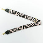Pink Zebra Print Tushbaby Crossbody Strap with Gold Hardware - Flat Lay | Bambi Baby