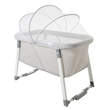 Venice Child Malibu Dreams Rocking Mini Bassinet in Gray- Bambi Baby