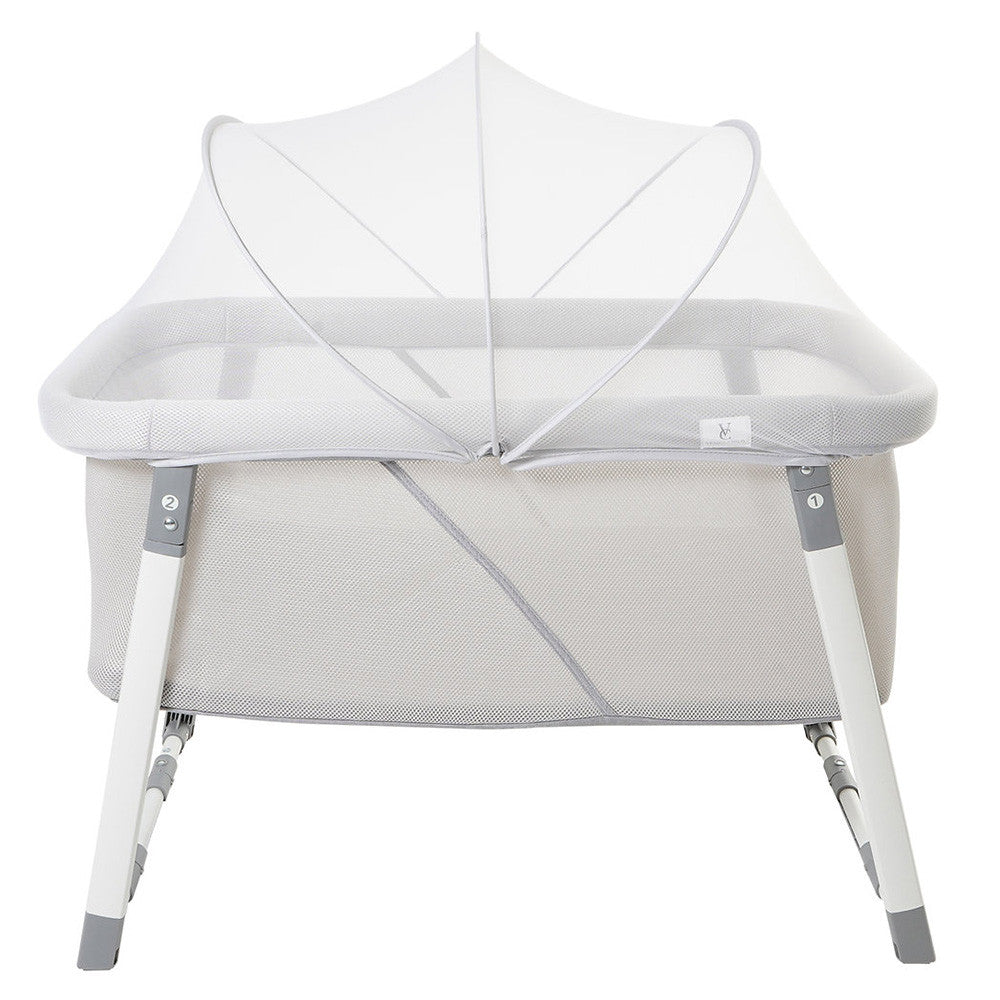 Venice Child Malibu Dreams Rocking Mini Bassinet in Gray- Bambi Baby
