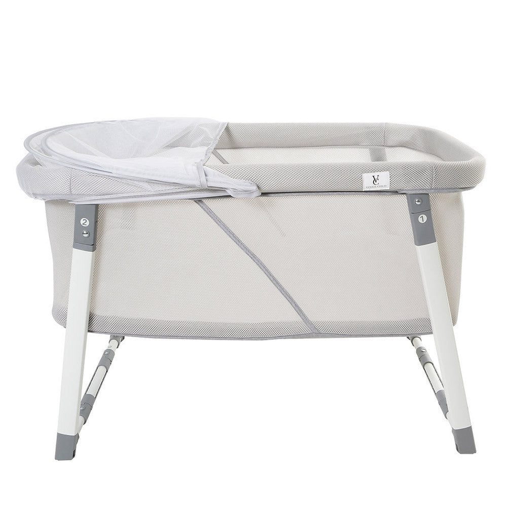 Venice Child Malibu Dreams Rocking Mini Bassinet in Gray- Bambi Baby
