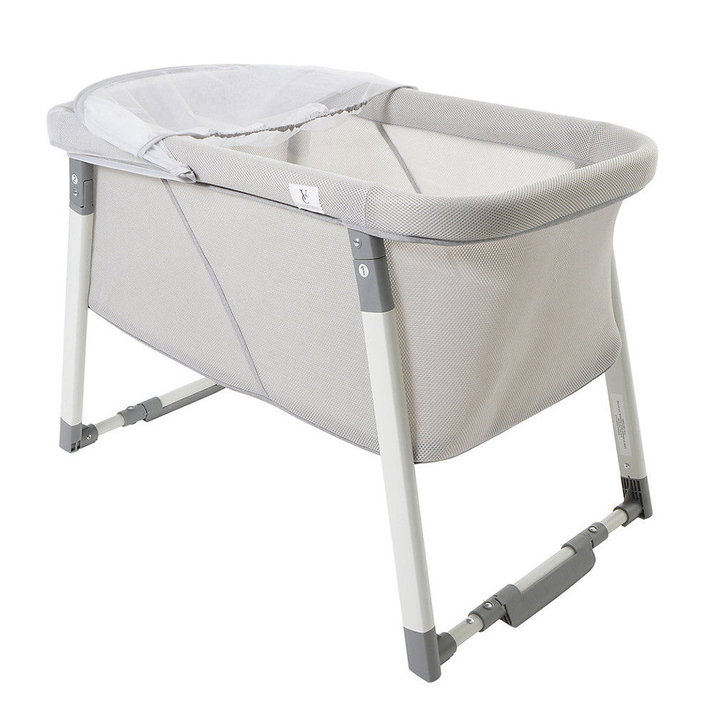 Venice Child Malibu Dreams Rocking Mini Bassinet in Gray- Bambi Baby