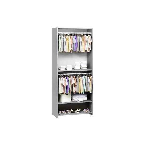 NEST Vibe Collection Convertible wardrobe system (included 3 shelves & 2 hanging rods) in White- Bambi Baby