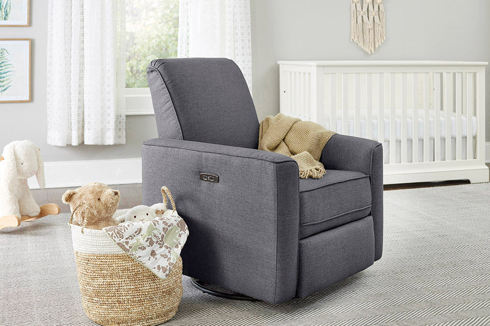 Westwood Aspen Swivel and Power Reclining Glider in Stone- Bambi Baby