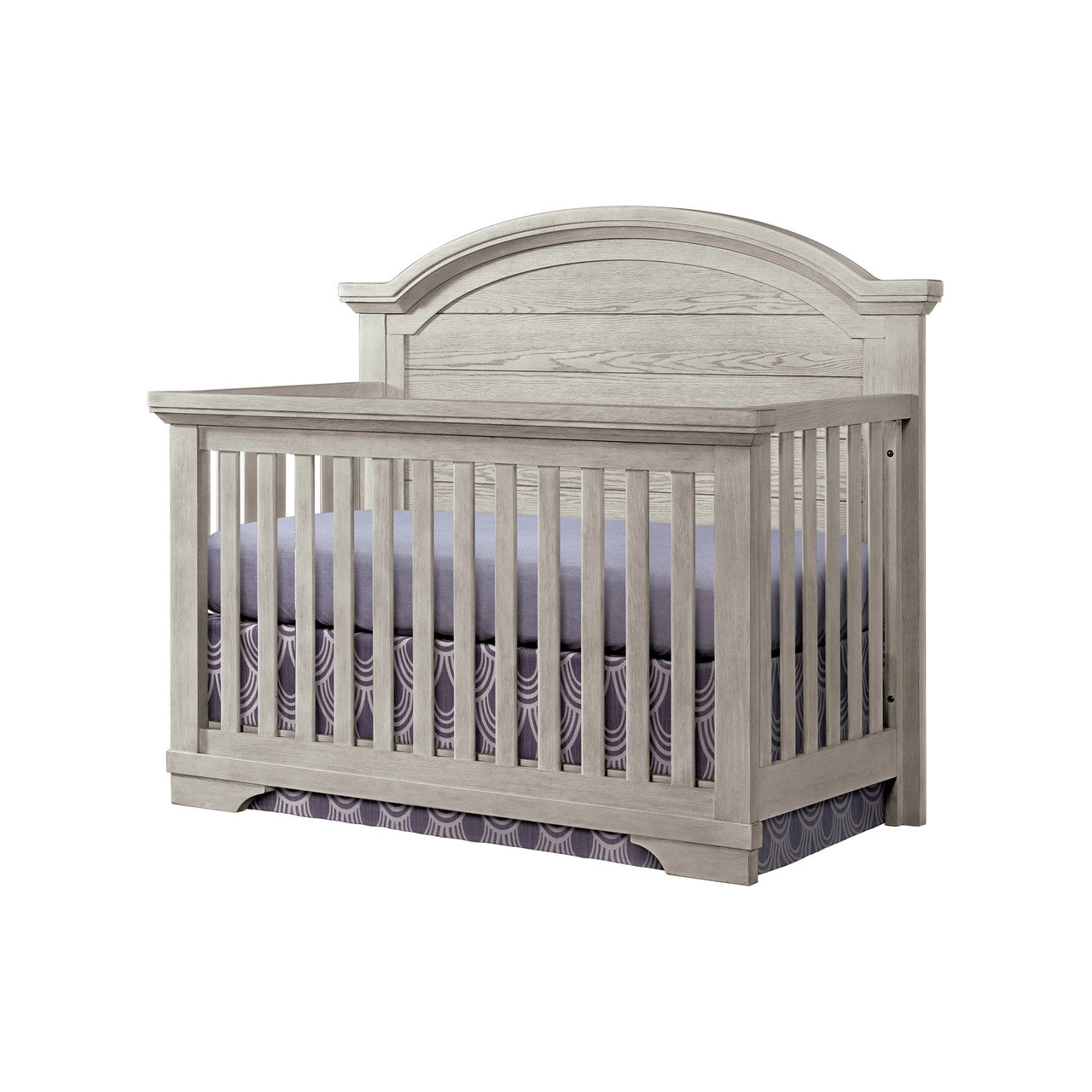 Westwood Foundry 2 Piece Nursery Set - Arched Crib and 6 Drawer in White Dove- Bambi Baby