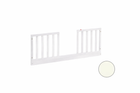 Linen Solid Wood Natart Contempo Toddler Gate - Front View with Color Swatch | Bambi Baby