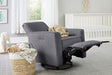 Westwood Aspen Swivel and Power Reclining Glider in Stone - Bambi Baby