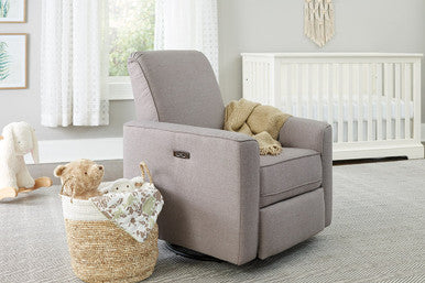 Westwood Aspen Swivel and Power Reclining Glider in Sand- Bambi Baby
