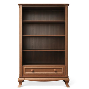 Toffee Wood Romina Antonio Nursery Bookcase with Drawer - Front View | Bambi Baby
