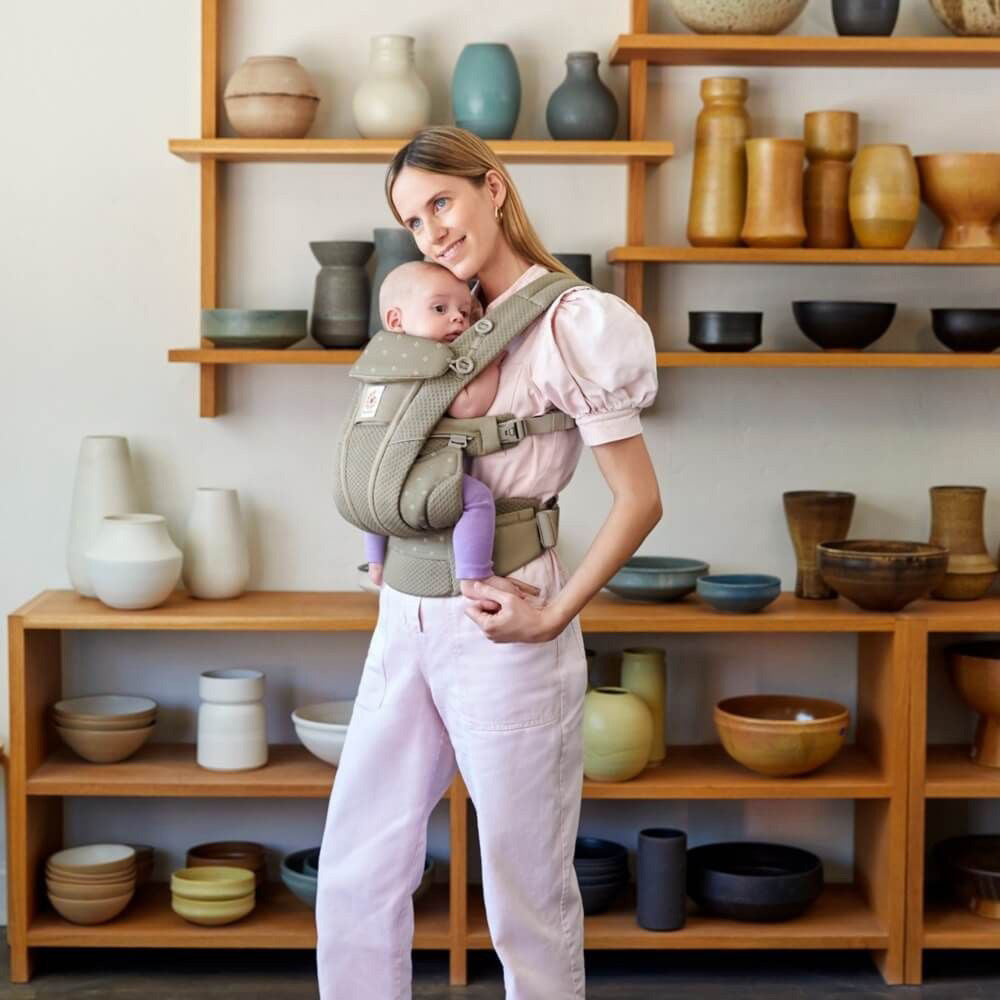 Ergobaby Omni Breeze Baby Carrier - Soft Olive Diamond- Bambi Baby