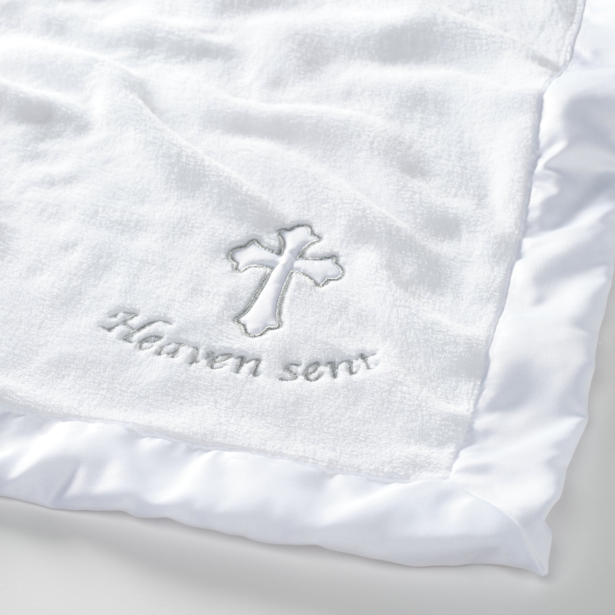 Lambs & Ivy Heaven Sent Baptism/Christening Baby Blanket- Bambi Baby