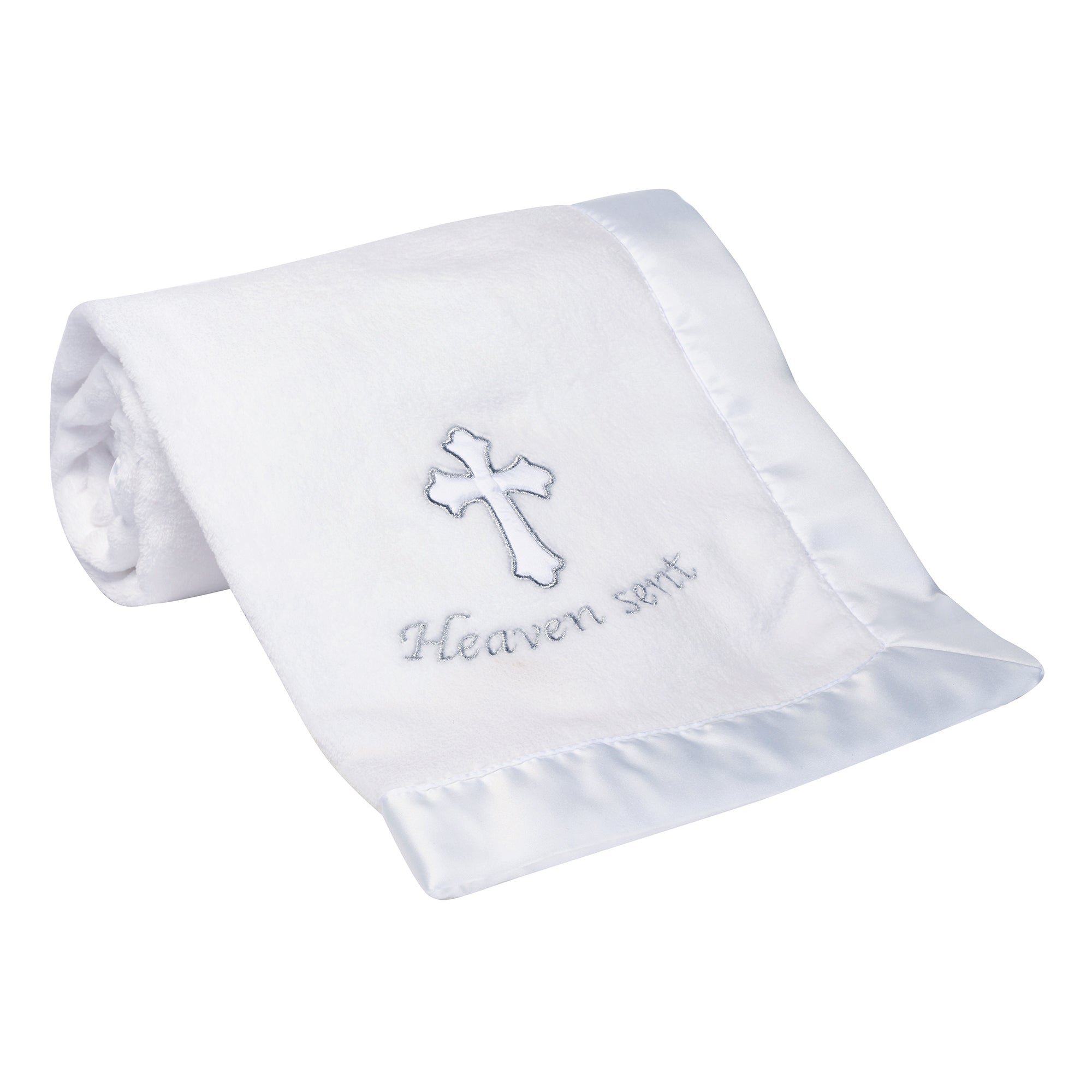 Lambs & Ivy Heaven Sent Baptism/Christening Baby Blanket- Bambi Baby