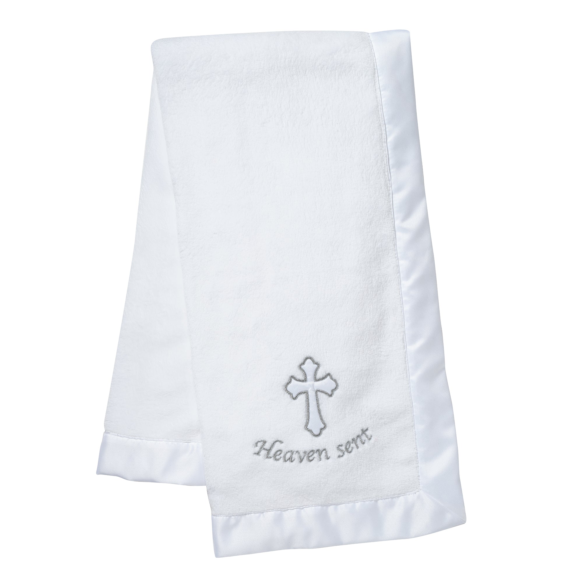 Lambs & Ivy Heaven Sent Baptism/Christening Baby Blanket- Bambi Baby