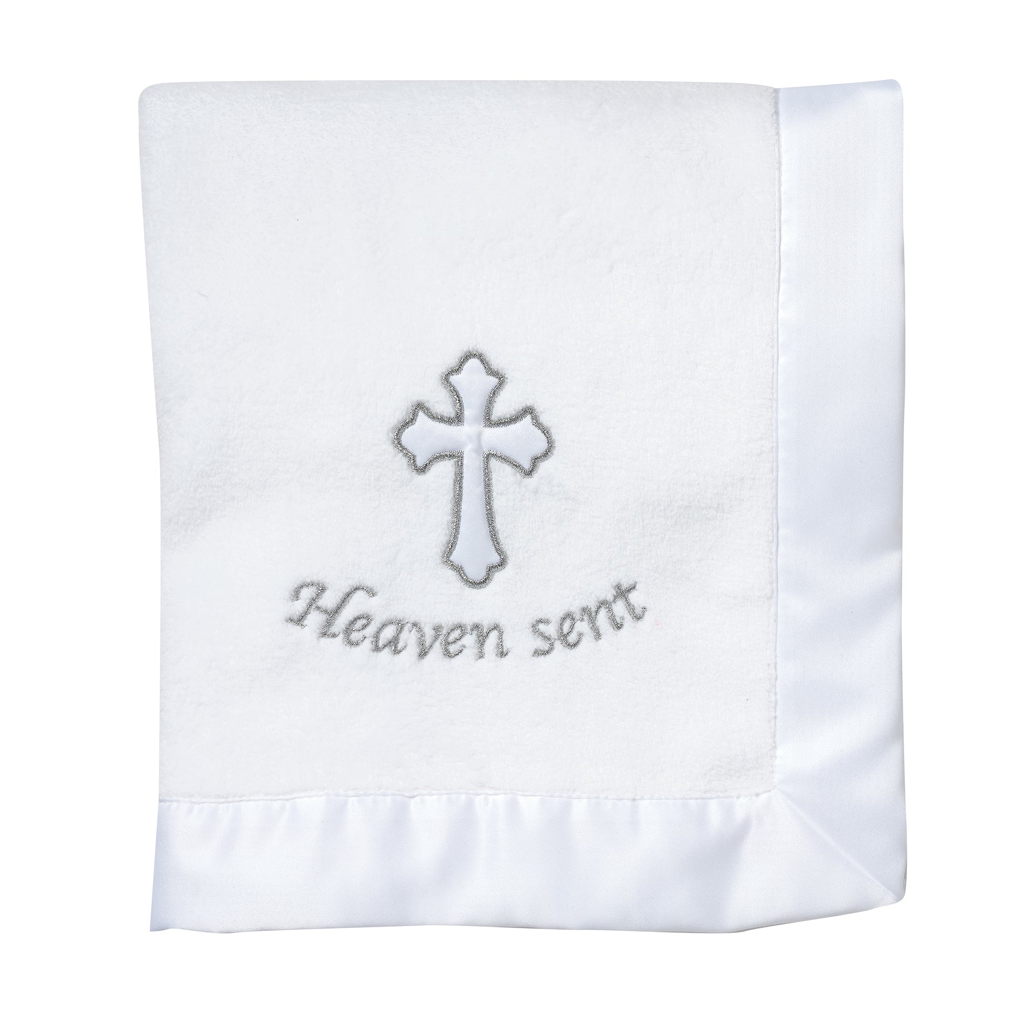 Lambs & Ivy Heaven Sent Baptism/Christening Baby Blanket- Bambi Baby