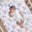 Lambs & Ivy Dino-Might 3-Piece Crib Bedding Set - Blue/Gray - Bambi Baby