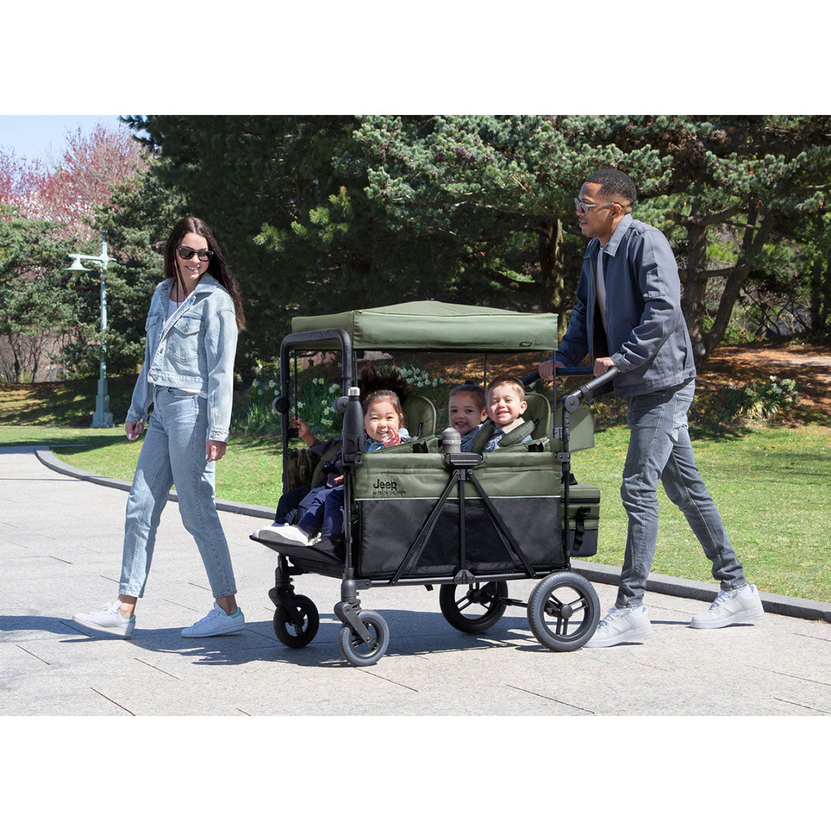 Jeep Wrangler Deluxe 4 Seater Stroller Wagon By Delta Children- Bambi Baby