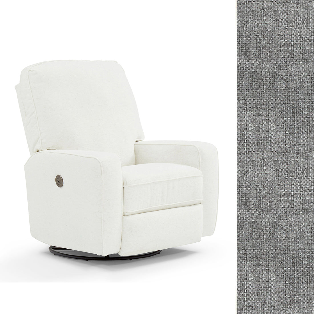 Storytime by Best Chairs Bilana Power Swivel Glider Recliner- Bambi Baby