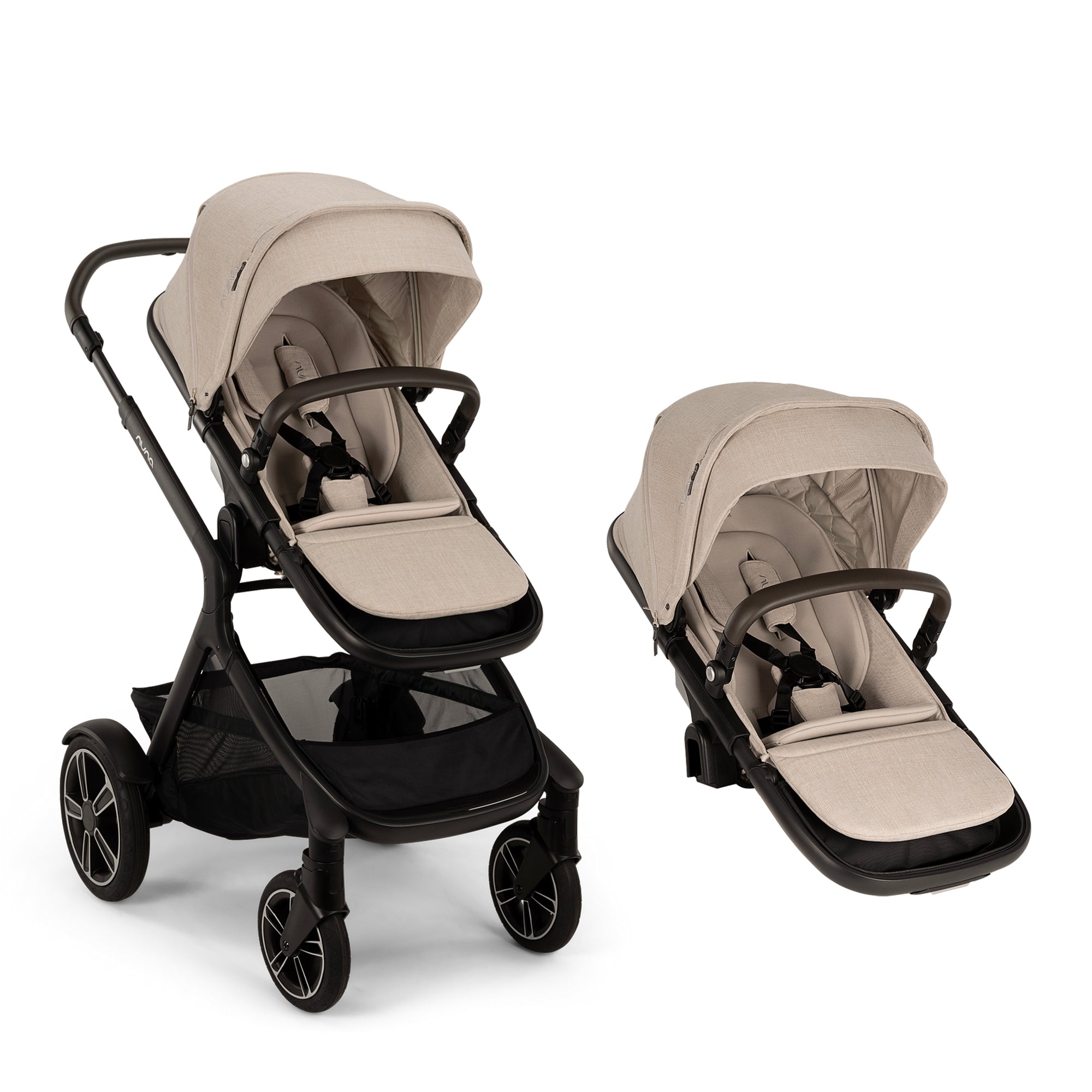 Nuna Demi Next + Rider Board Stroller + Demi Next Sibling Seat Bundle- Bambi Baby