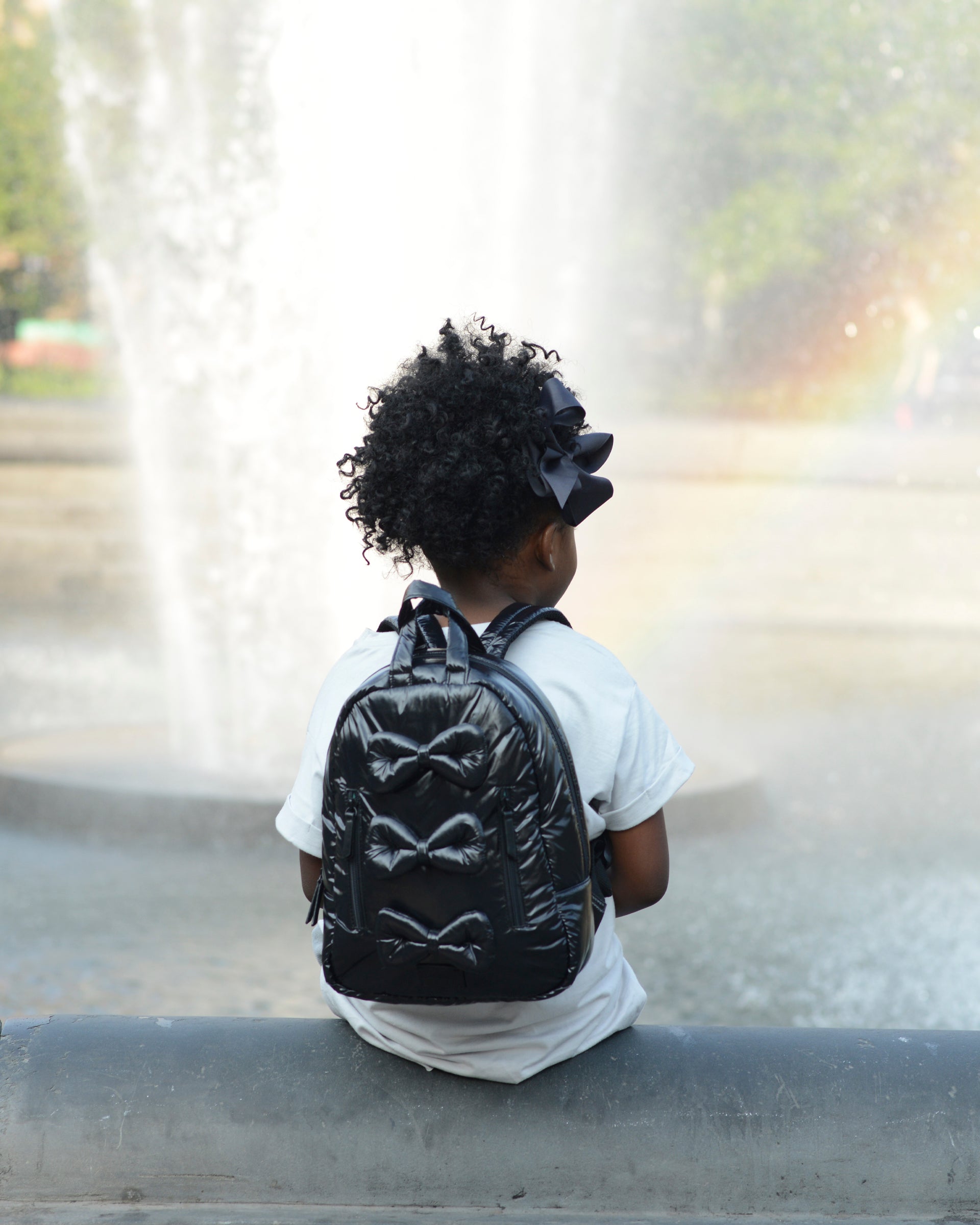 Bows Backpack - Black Mini Bows Backpack - Black Mini