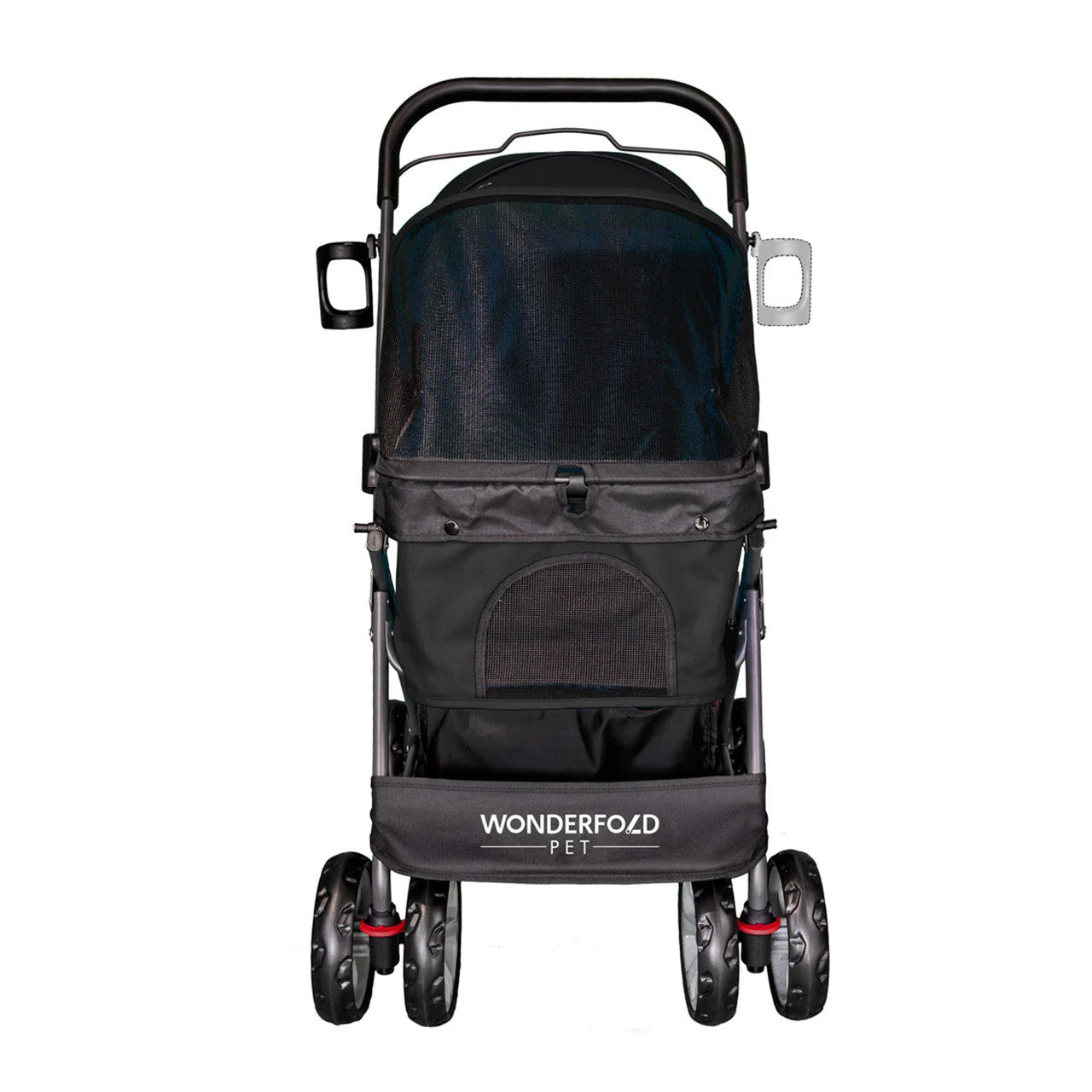 Wonderfold Pet Stroller Zipperless Entry & Reversible Handle in Aqua Blue- Bambi Baby