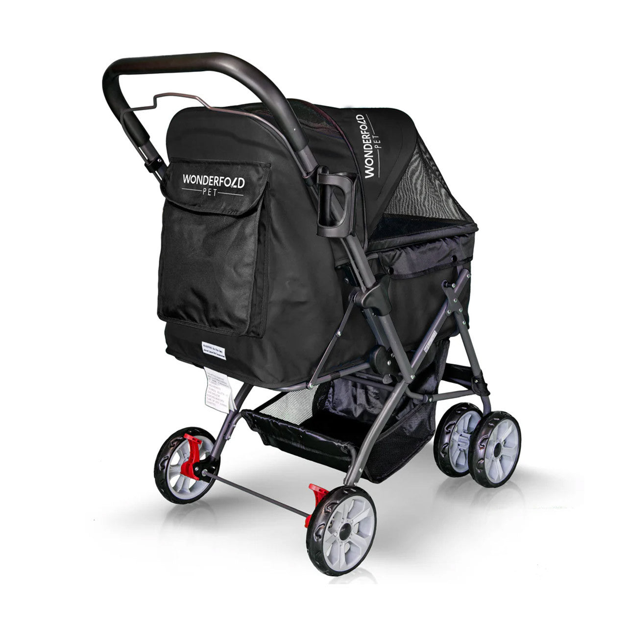 Wonderfold Pet Stroller Zipperless Entry & Reversible Handle in Aqua Blue- Bambi Baby