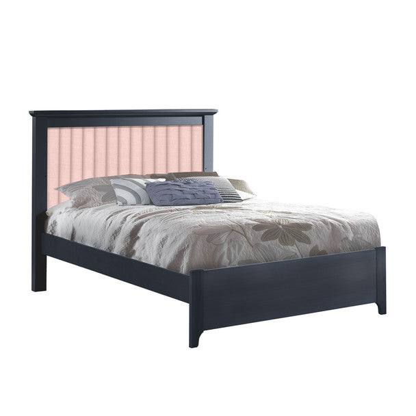 Cama doble Natart Taylor de perfil bajo (54") - Panel ruborizado/grafito- Bambi Baby