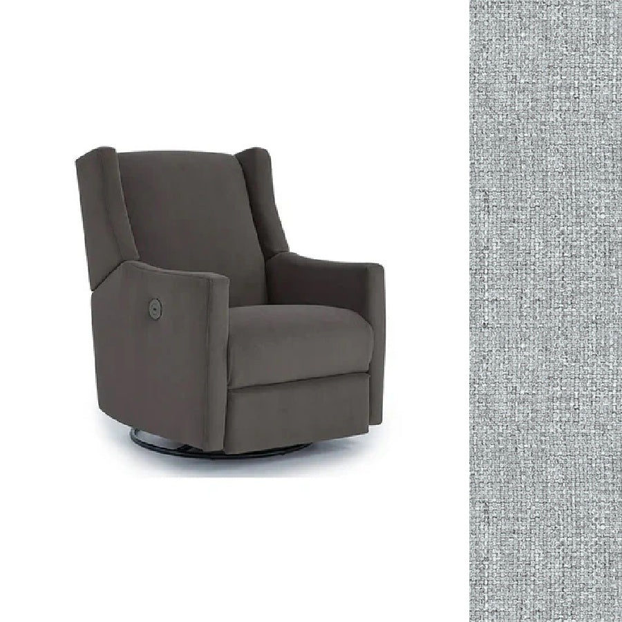 Storytime by Best Chairs Lillian Power Swivel Glider Recliner- Bambi Baby