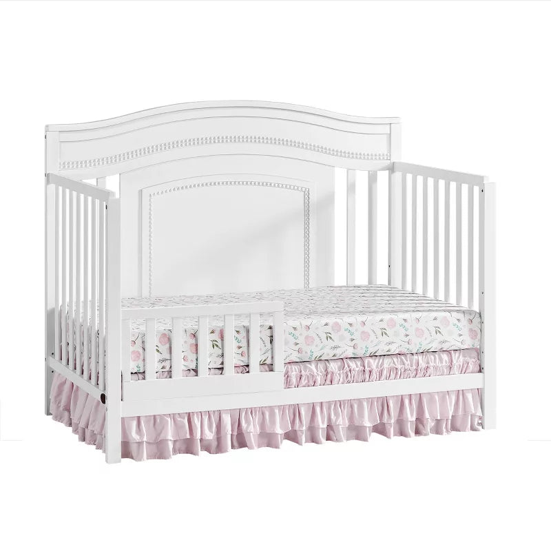 Oxford Baby Briella 4 in 1 Convertible Crib - White- Bambi Baby