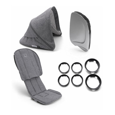 Bugaboo Ant Style Set Complete in Grey Melange-Grey Melange- Bambi Baby