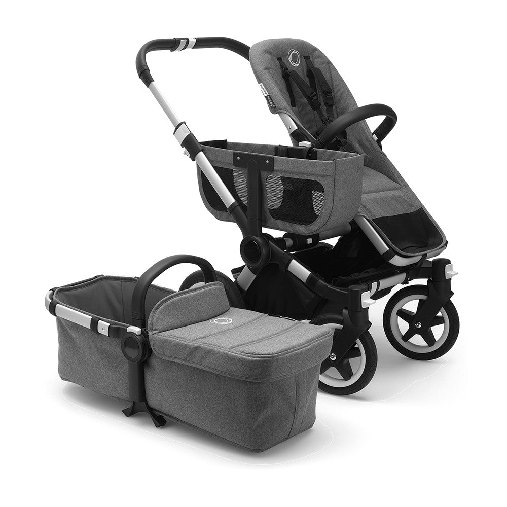 Bugaboo Donkey 2 Duo Fabric Set in Grey Melange- Bambi Baby
