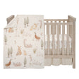 Lambs & Ivy Signature Bunny Hop Organic Cotton Muslin 3-Piece Crib Bedding Set - Bambi Baby