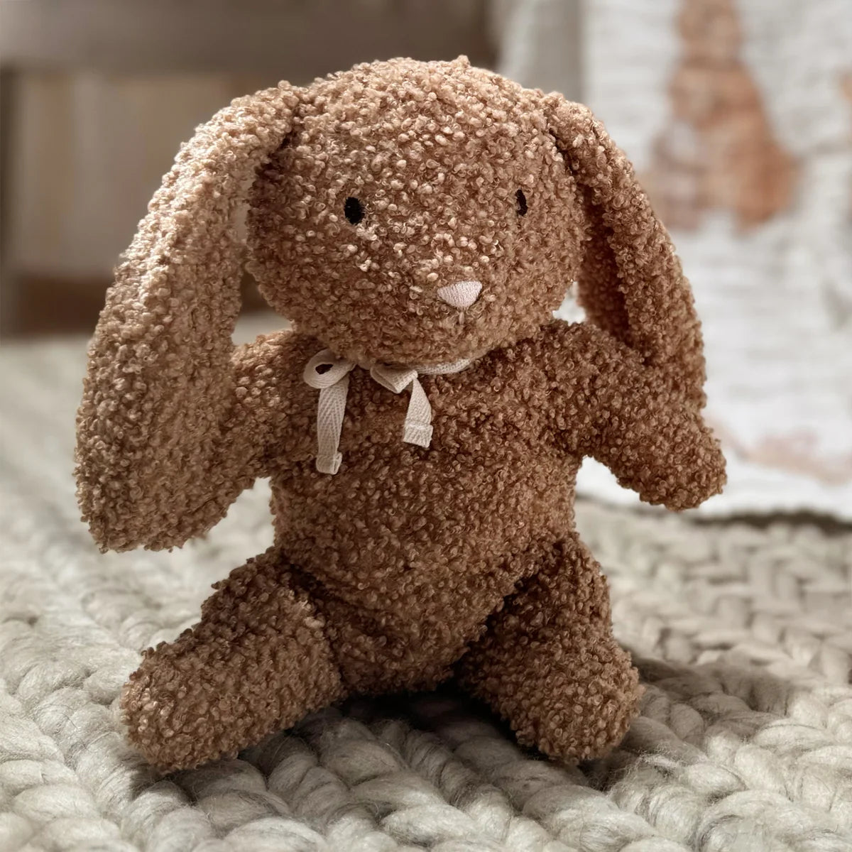 Lambs & Ivy Signature Bunny Hop Plush Rabbit Stuffed Animal Toy - Honey- Bambi Baby