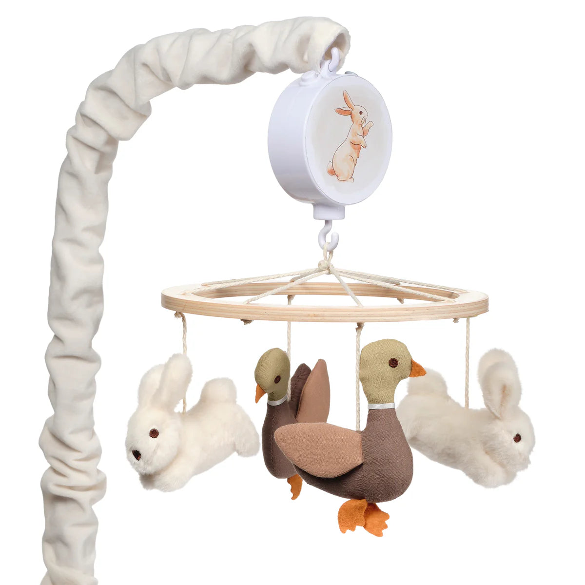 Lambs & Ivy Signature Bunny Hop Musical Baby Crib Mobile Soother Toy- Bambi Baby