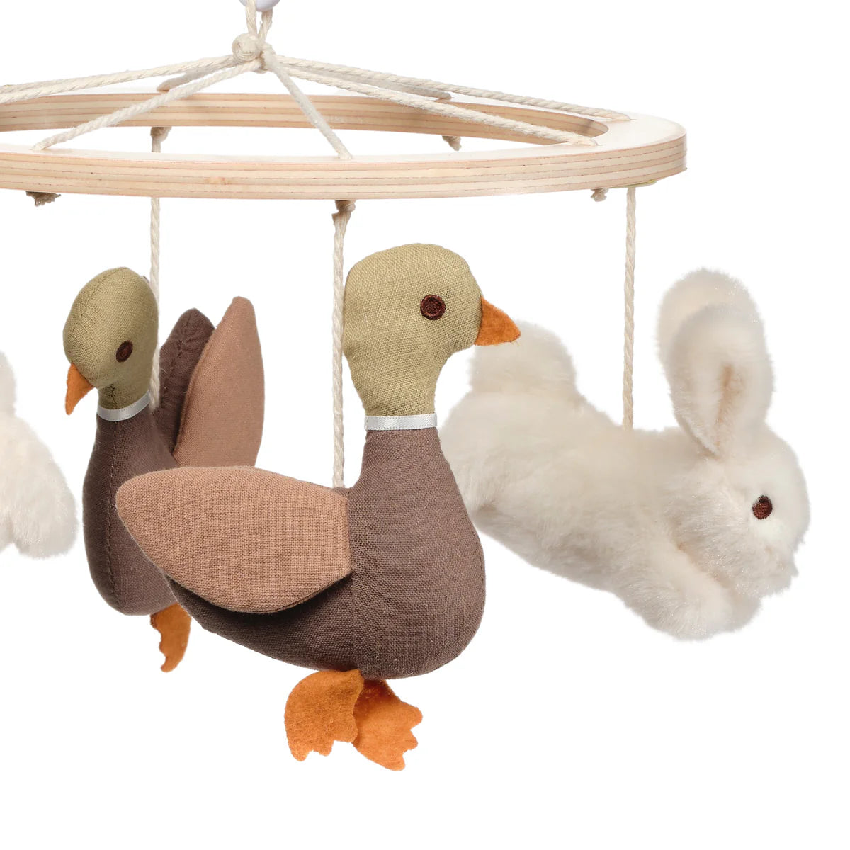 Lambs & Ivy Signature Bunny Hop Musical Baby Crib Mobile Soother Toy- Bambi Baby