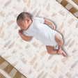 Lambs & Ivy Signature Bunny Hop Organic Cotton Muslin Baby Fitted Crib Sheet - Bambi Baby