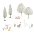 Lambs & Ivy Signature Bunny Hop Woodland Trees/Duck Wall Decals/Stickers - Bambi Baby