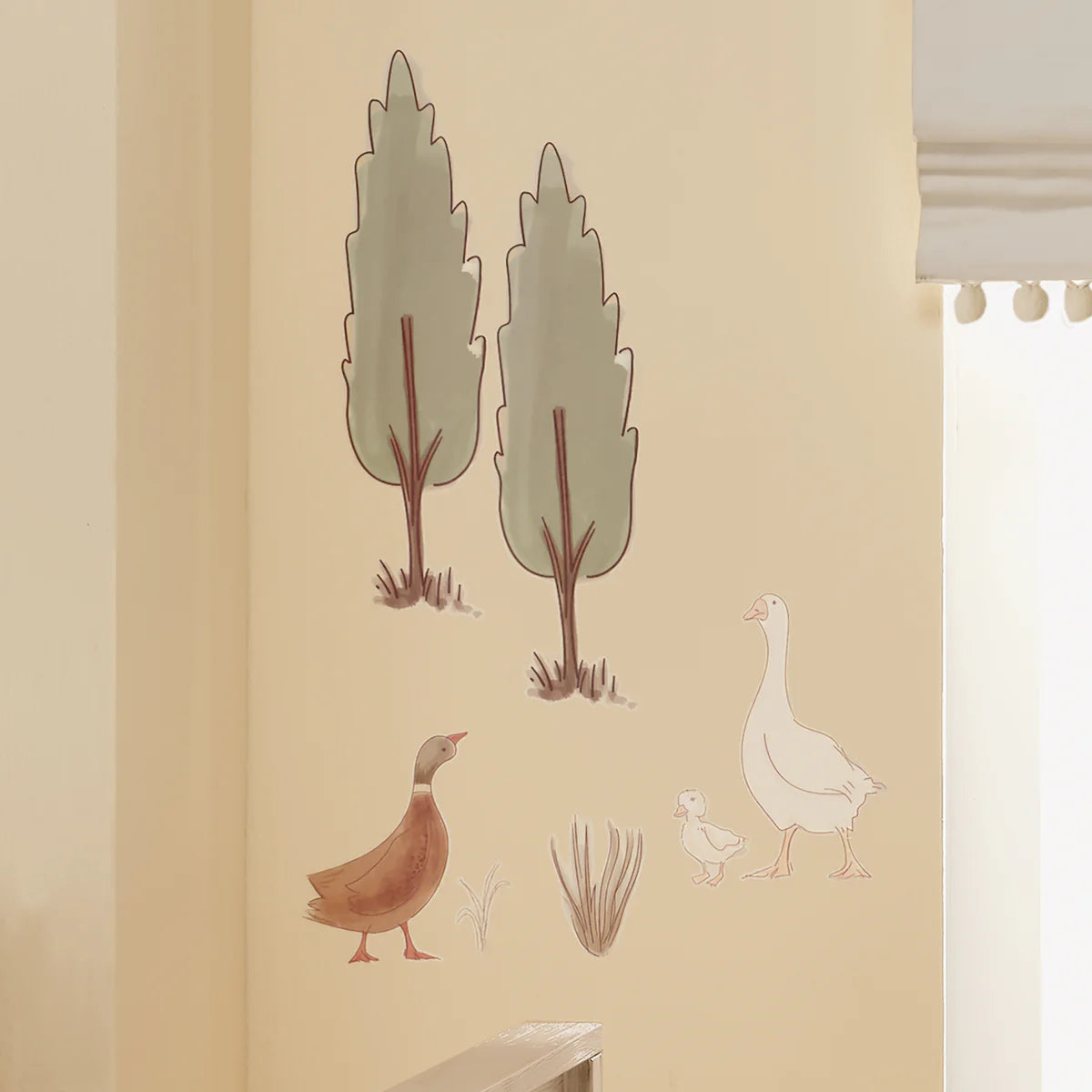 Lambs & Ivy Signature Bunny Hop Woodland Trees/Duck Wall Decals/Stickers- Bambi Baby