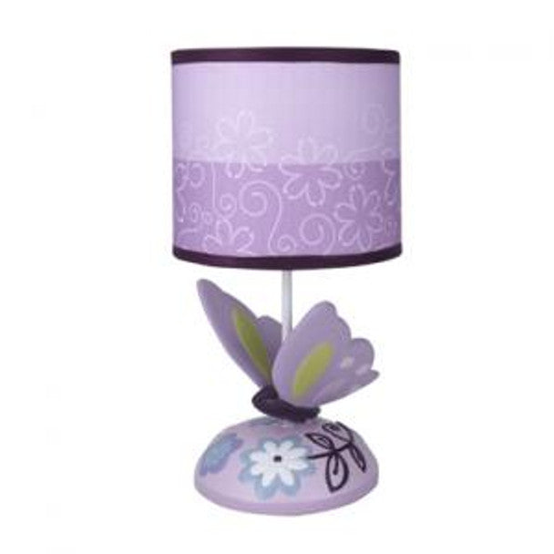 Lambs & Ivy Butterfly Lane Lamp with Shade and Bulb- Bambi Baby
