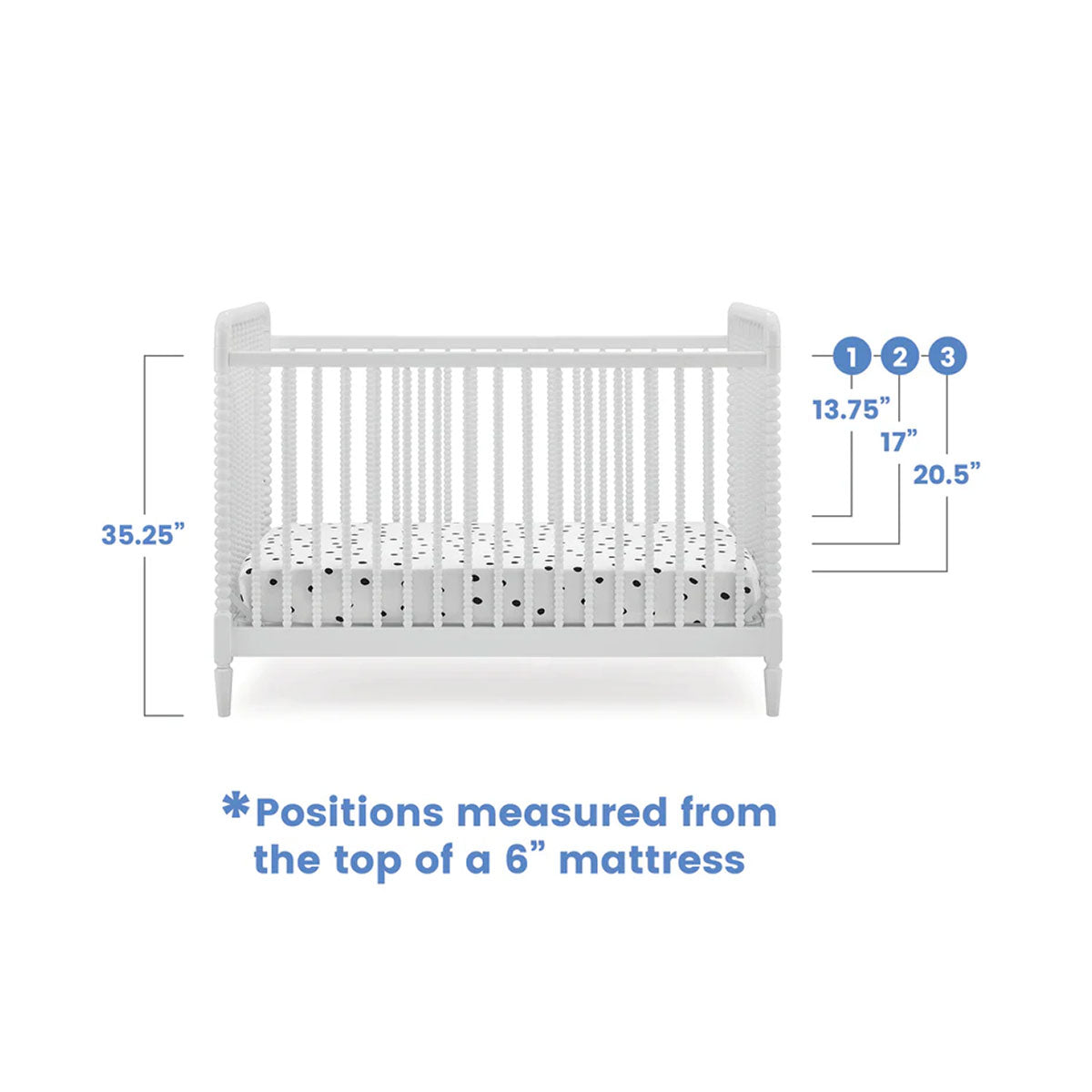 Delta Children Saint 4-In-1 Convertible Crib- Bambi Baby