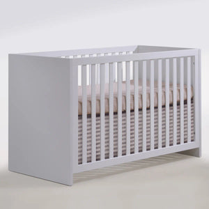 White Wood Tulip by Natart Contempo Island Convertible Crib - 3/4 Front View | Bambi Baby